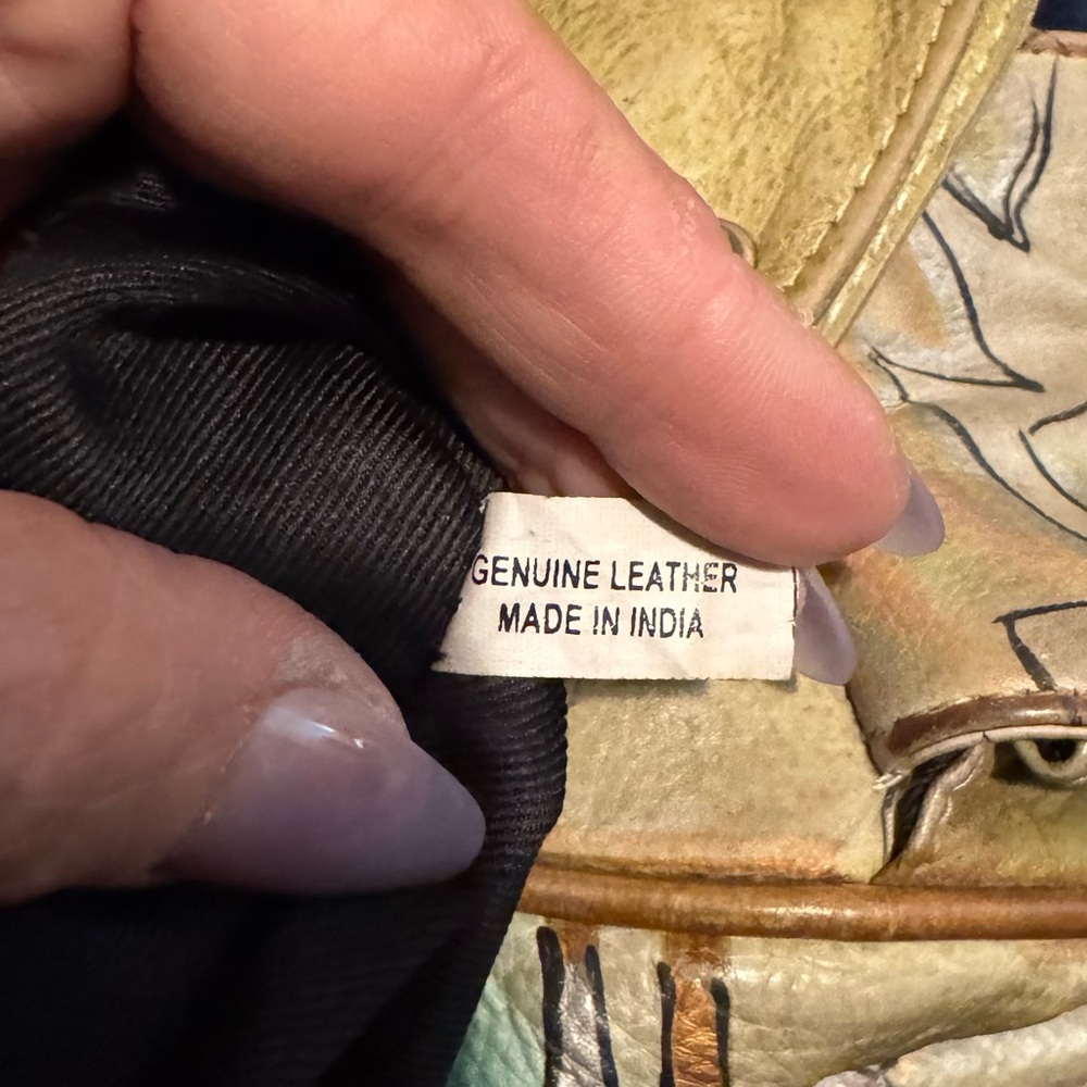 Magnifique Vintage Hand Painted Shoulder Bag (Tan) - EUC - Picture 9 of 10